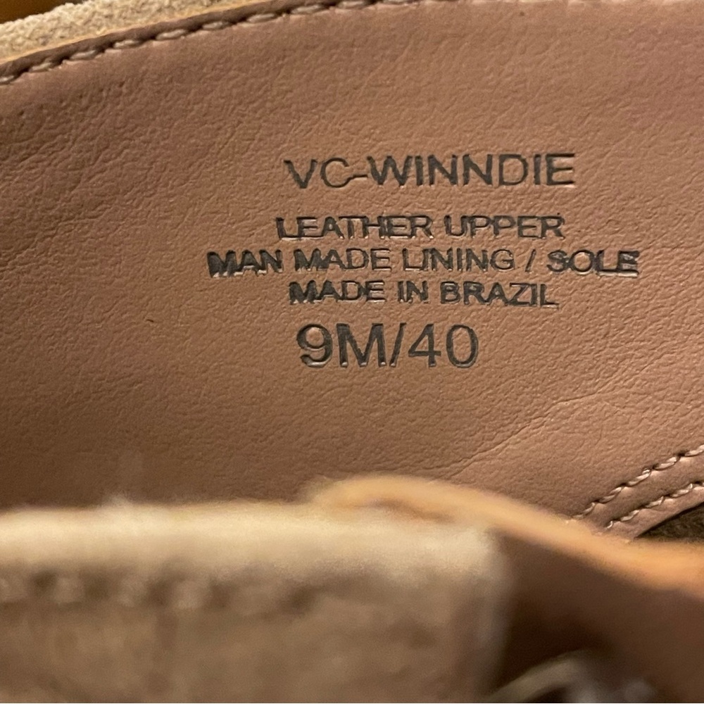 Vince Camuto x Almost Ready Winndie Heeled Boots in Truffle Taupe in box - Picture 10 of 11